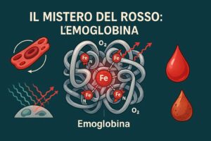 Rappresentazione dell'emoglobina e dei globuli rossi nel sangue