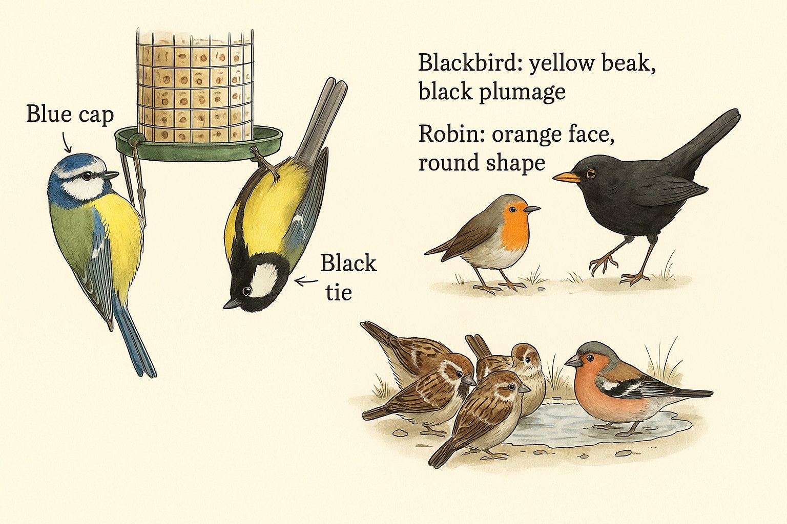 Observation notebook and printable garden bird discovery sheets