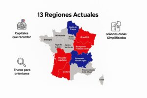 Mapa de las regiones de Francia para imprimir para niños