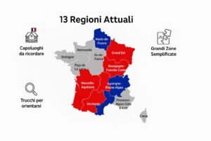 Cartina delle regioni della Francia da stampare per bambini