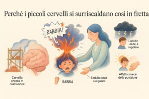 Illustrazione dello sviluppo cerebrale ed emotivo del bambino