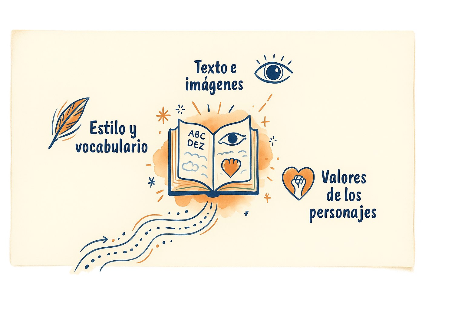 Guía ilustrada para elegir un libro infantil: estilo y vocabulario, texto e imágenes, valores de los personajes