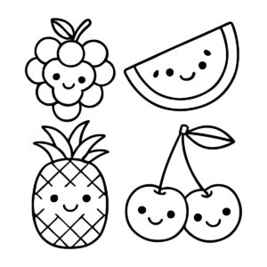 Fruit Colouring Pages to Print: 8 Free Designs (PDF)