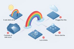 Come si forma un arcobaleno: spiegazione semplice