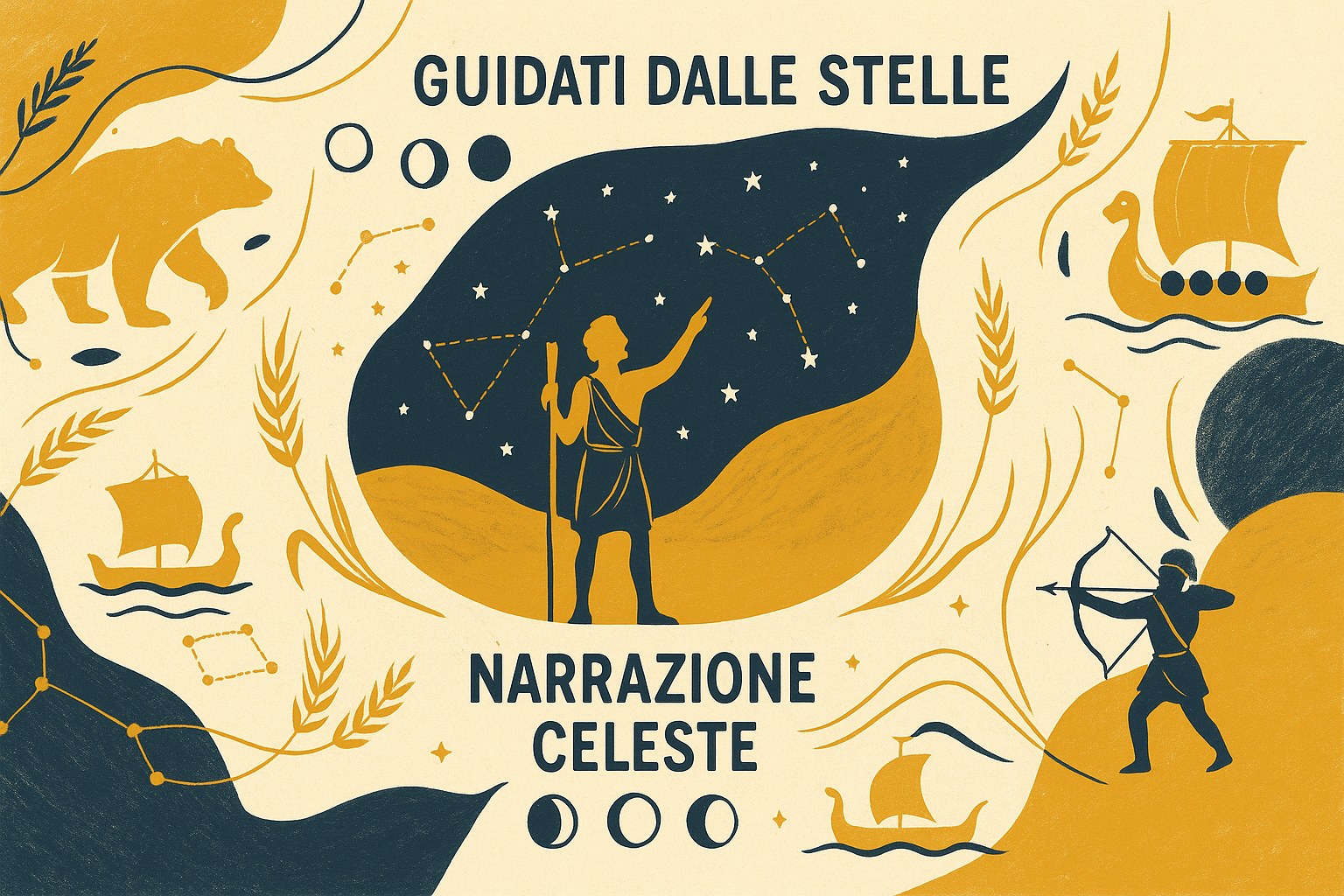 Rappresentazione artistica delle costellazioni e del ciclo delle stagioni