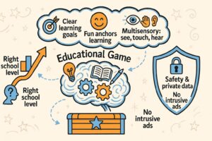 Careful selection of educational games for a child's development