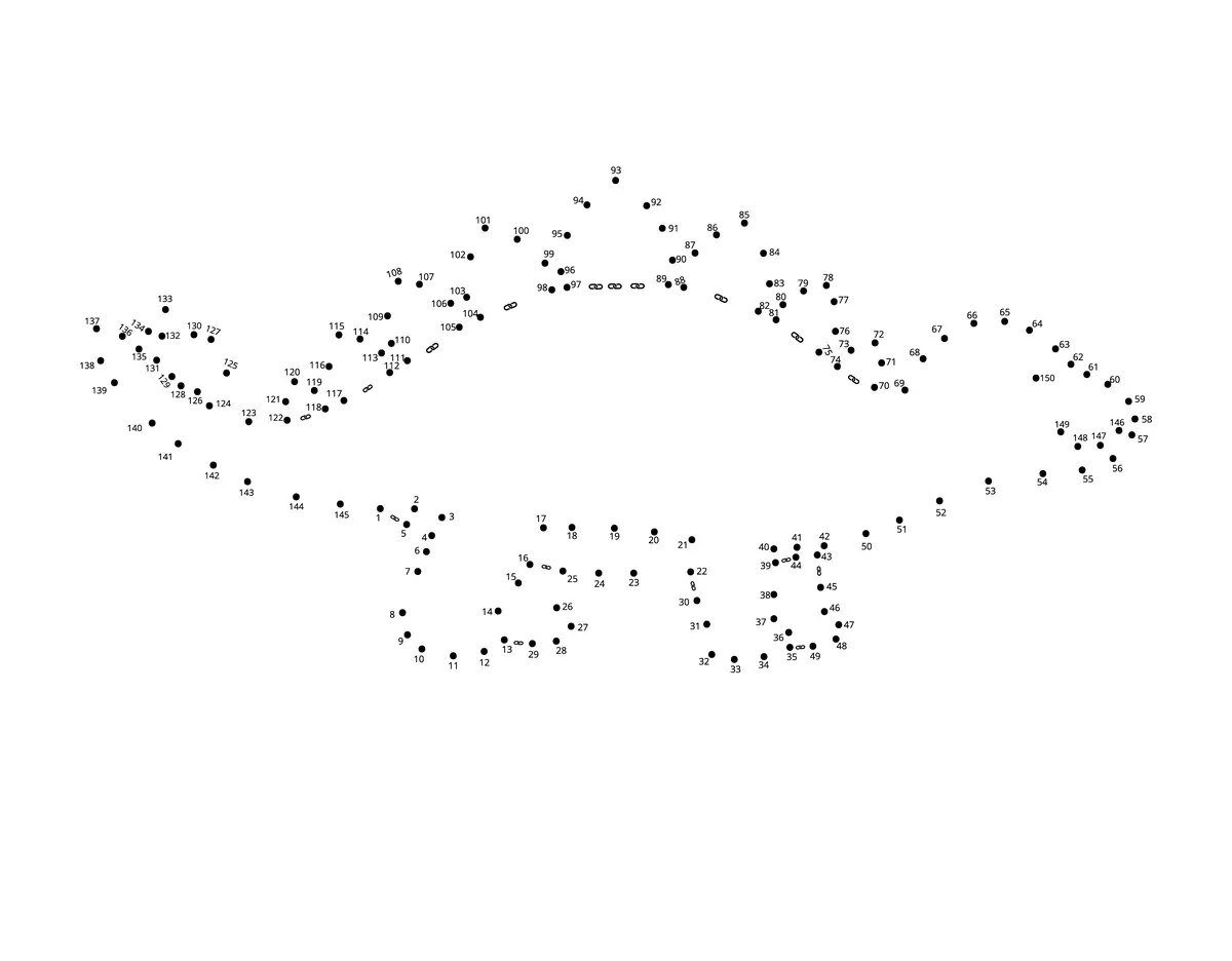 Fish dot-to-dot to print