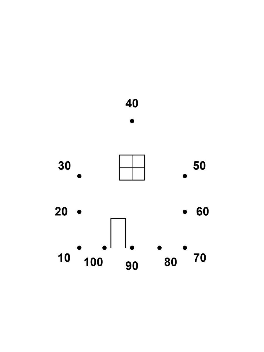 count by 10 dot-to-dot: the house from 10 to 100 to print