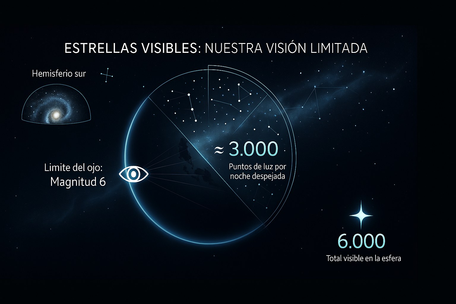 Estrellas centelleantes que brillan en un cielo nocturno despejado