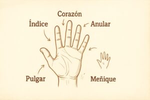 Los nombres de los 5 dedos de la mano para niños
