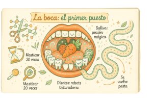 La digestión explicada a los niños: del plato a la caca