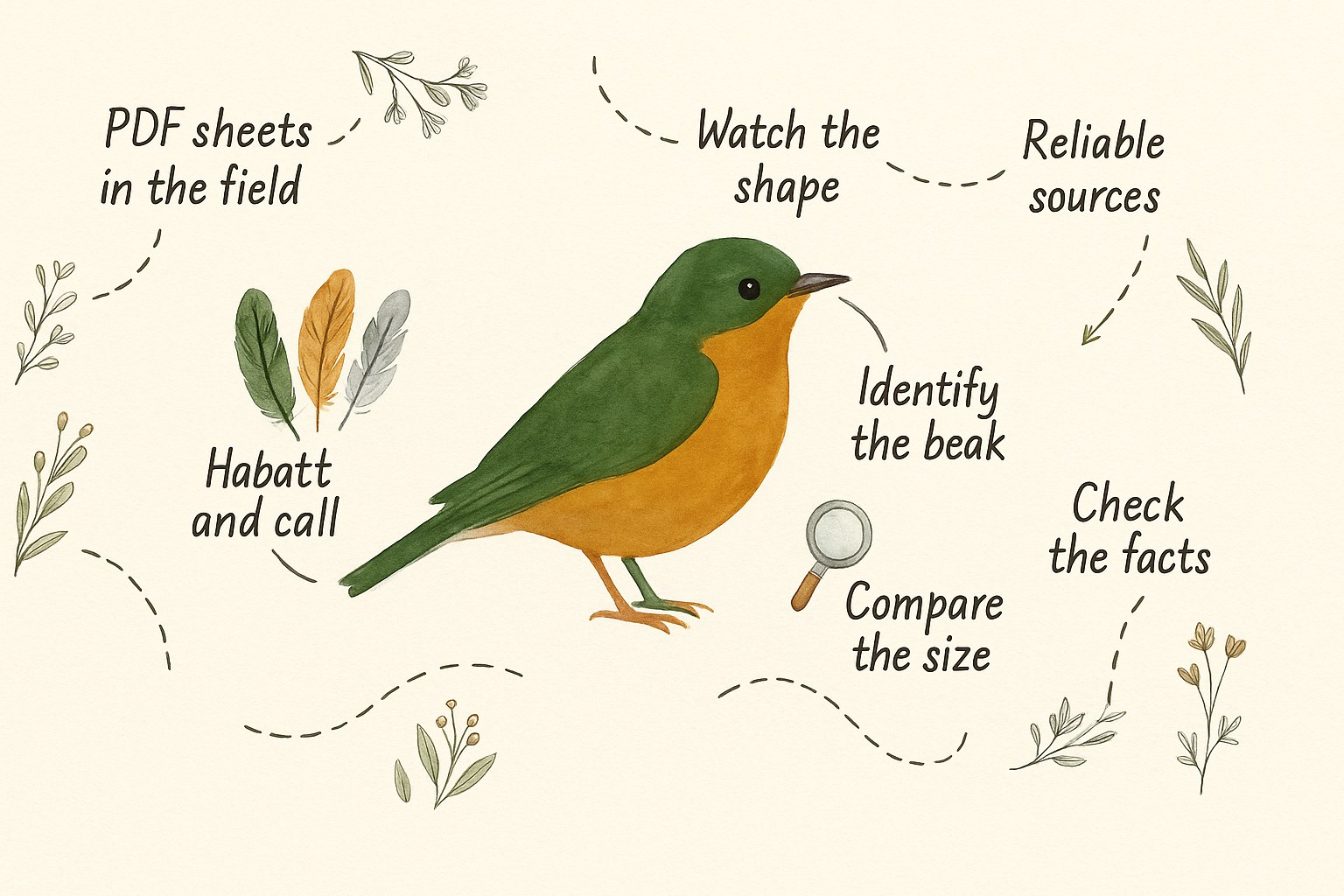 Child watching garden birds with an identification guide