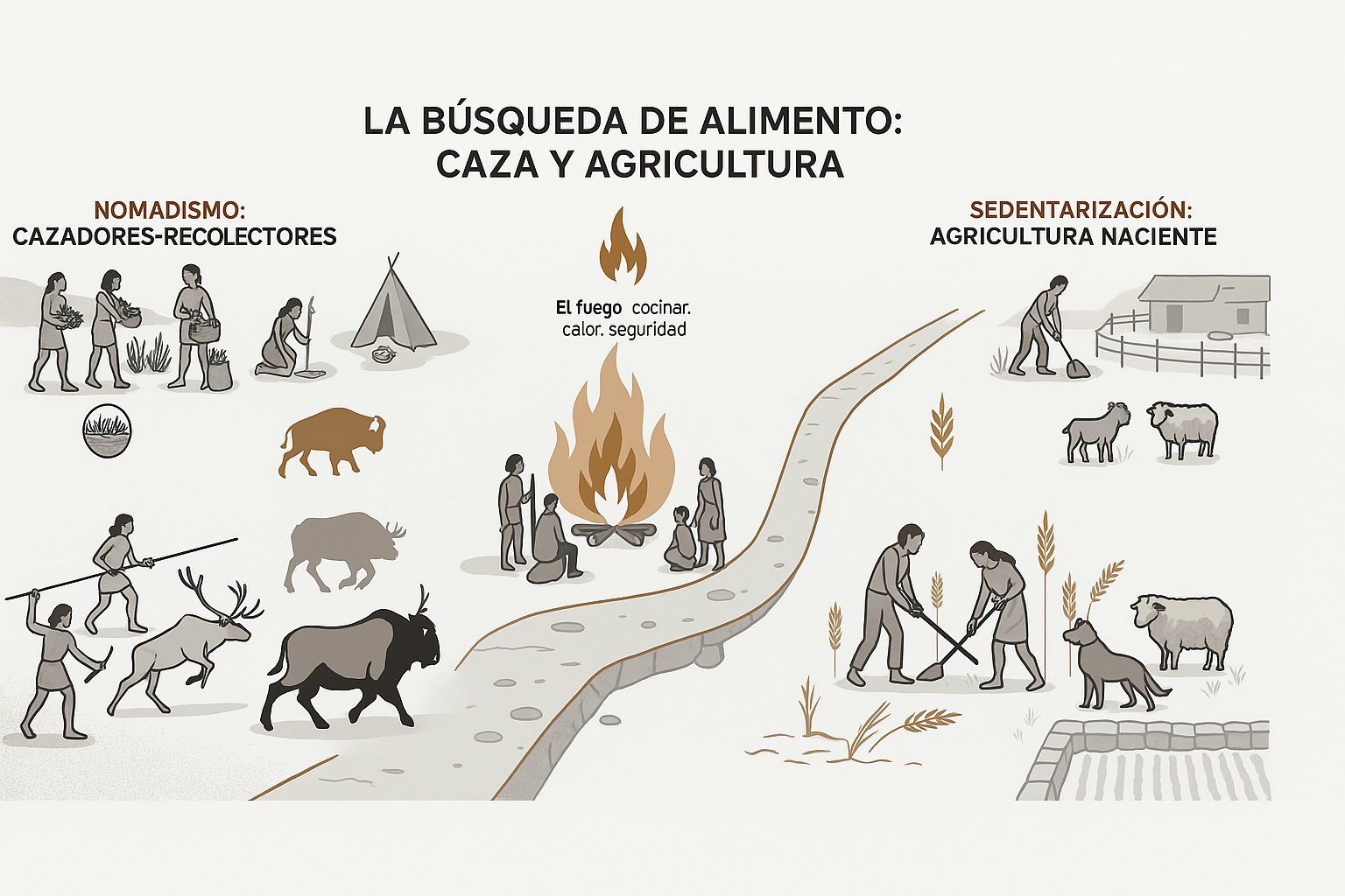 La alimentación prehistórica: caza, recolección y los primeros cultivos