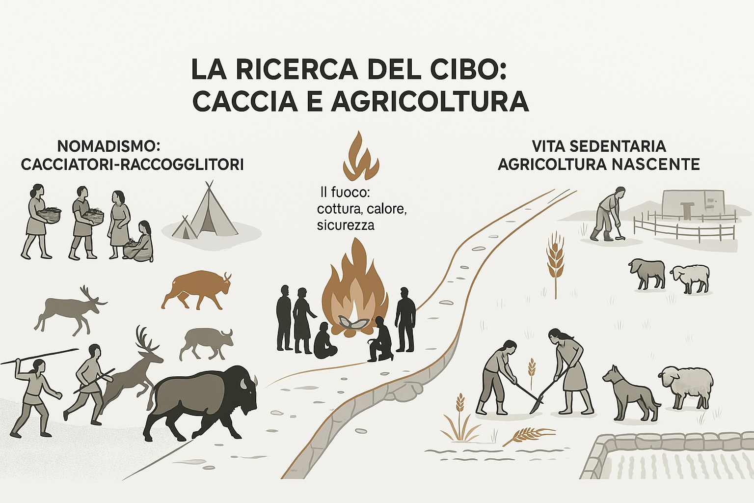 L'alimentazione preistorica: caccia, raccolta e i primi raccolti
