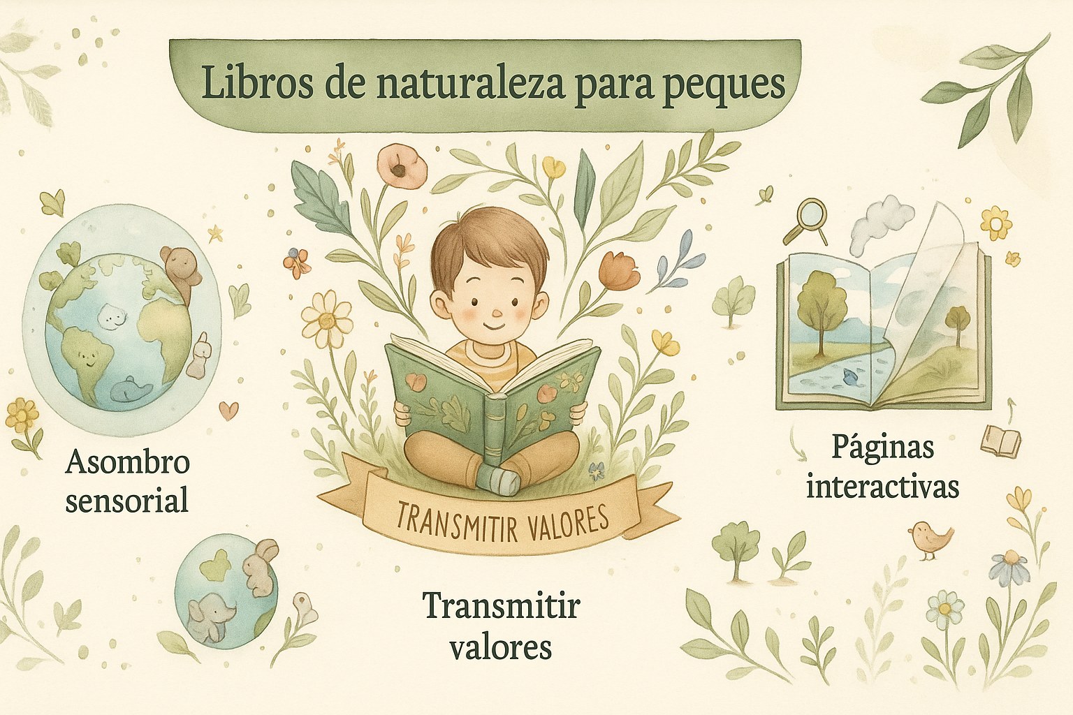 Seleccion de libros ilustrados sobre la naturaleza para despertar el asombro de los mas pequenos