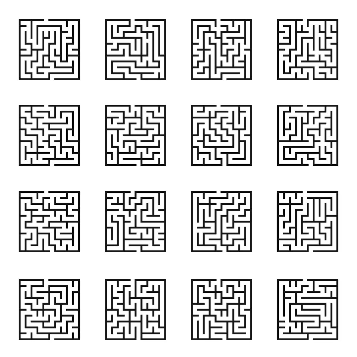 Classic maze with an entrance and an exit to print