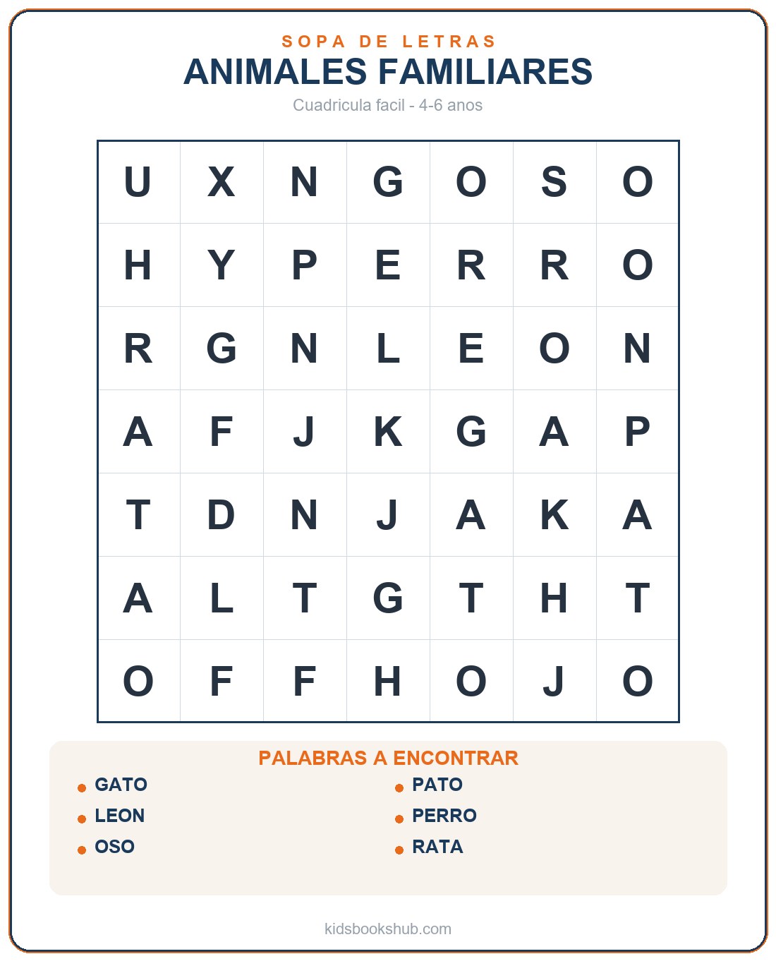 Sopa de letras de animals para imprimir