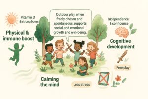 Infographic on the benefits of outdoor play for children