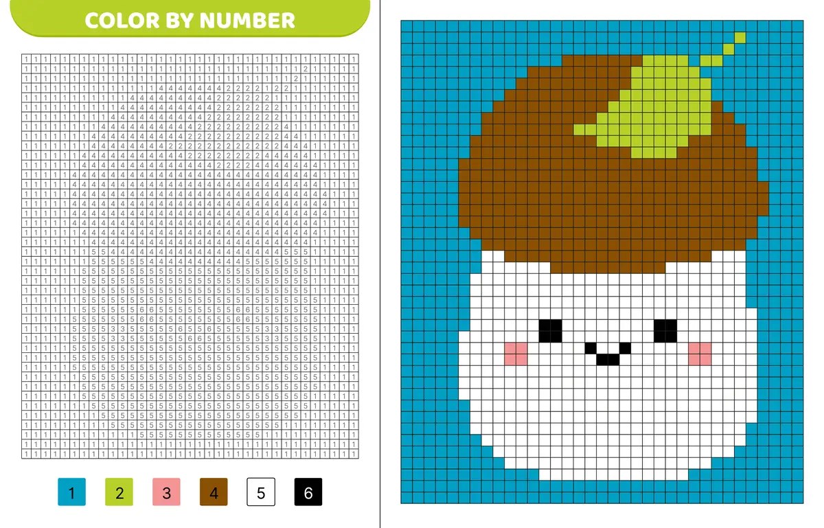 mushroom pixel art to print