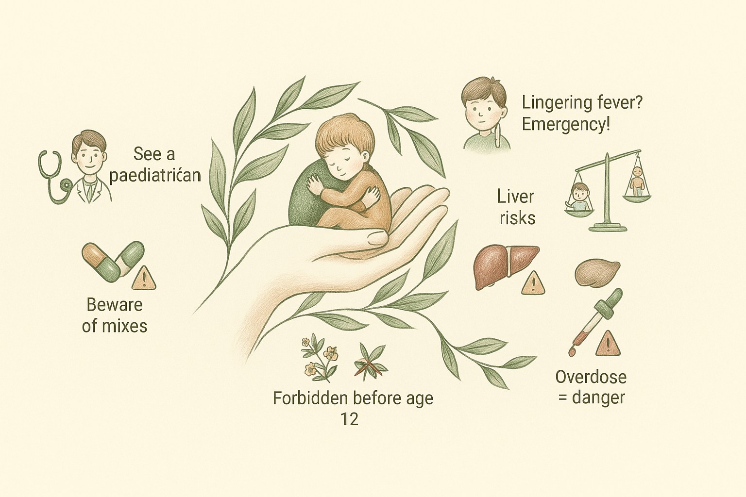 Safety precautions for using medicinal plants with children