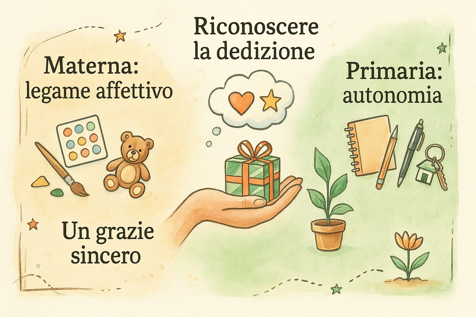 Una selezione di regali personalizzati per ringraziare una maestra: un grazie sincero, riconoscere la dedizione