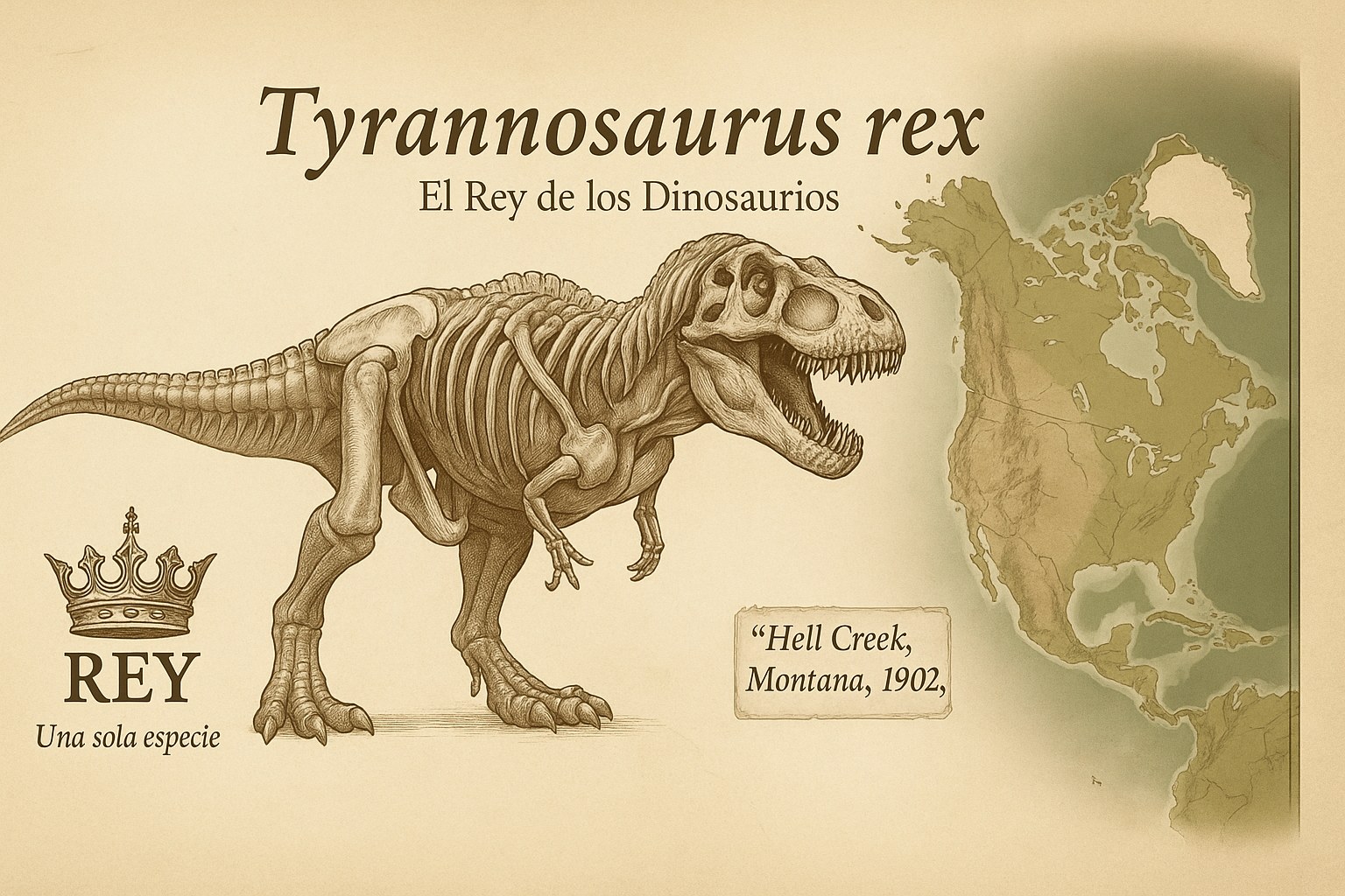 Impresionante reconstrucción del Tyrannosaurus rex en su entorno natural